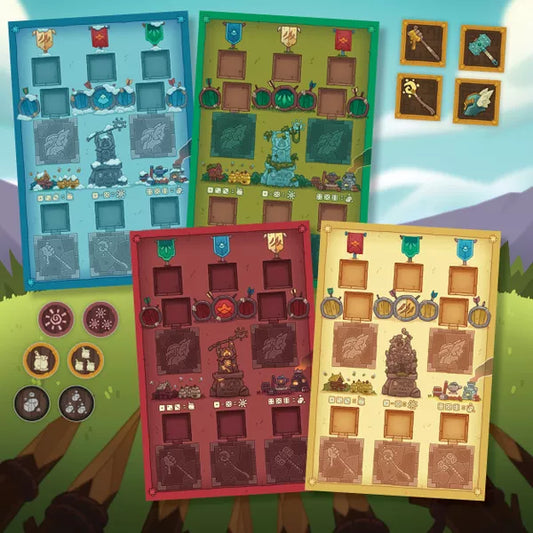Barbearian Battlegrounds Board Game Contents - Tabletop Gaming
