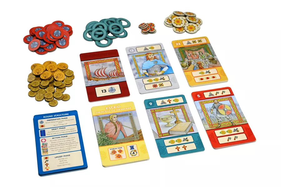 Brian Boru High King of Ireland Board Game Contents - Tabletop Gaming