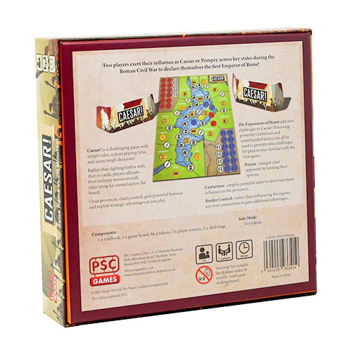 Caesar Board Game Back - Tabletop Gaming