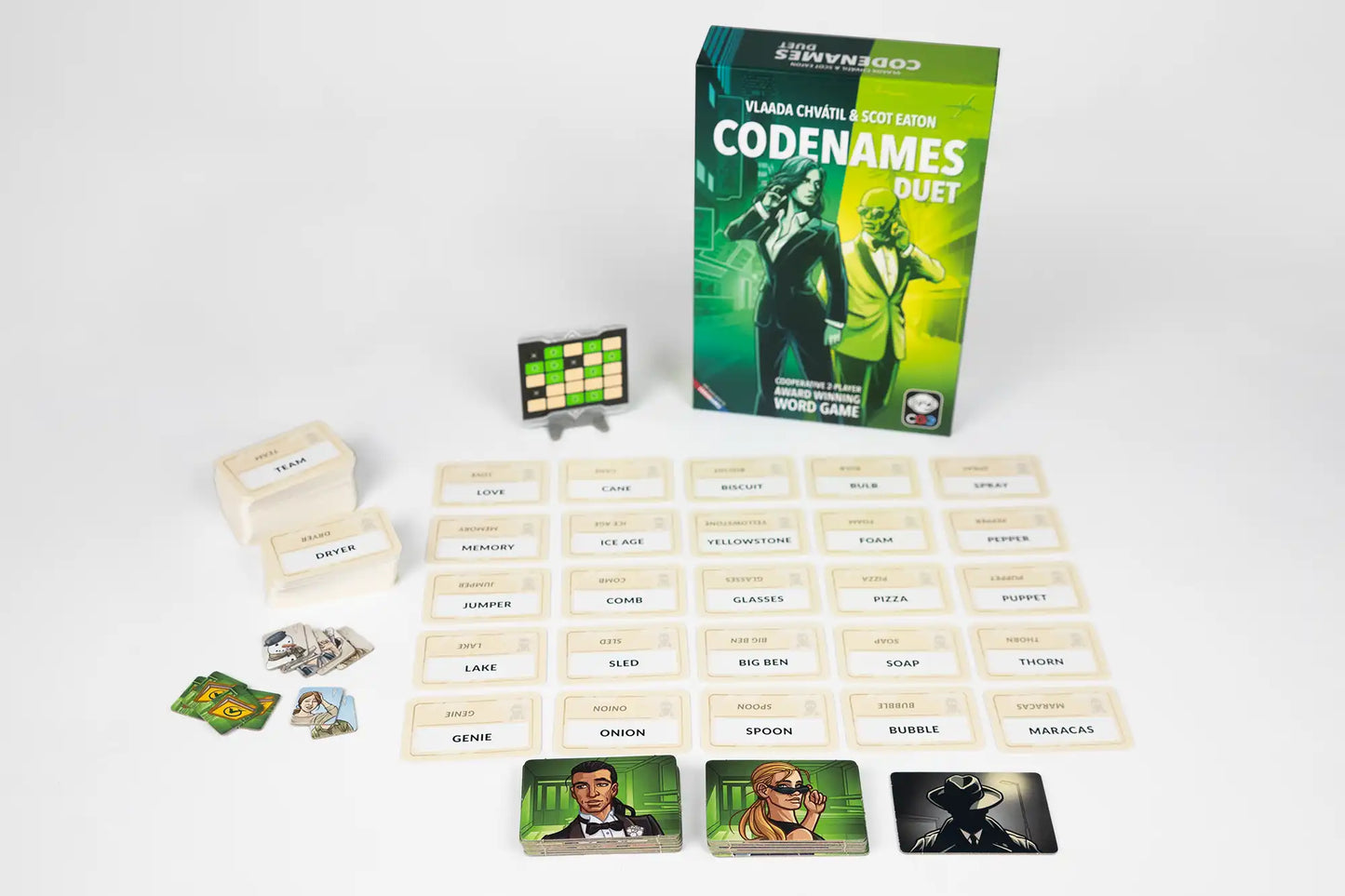 Codenames Duet 2025 Card Game Contents 3 - Tabletop Gaming