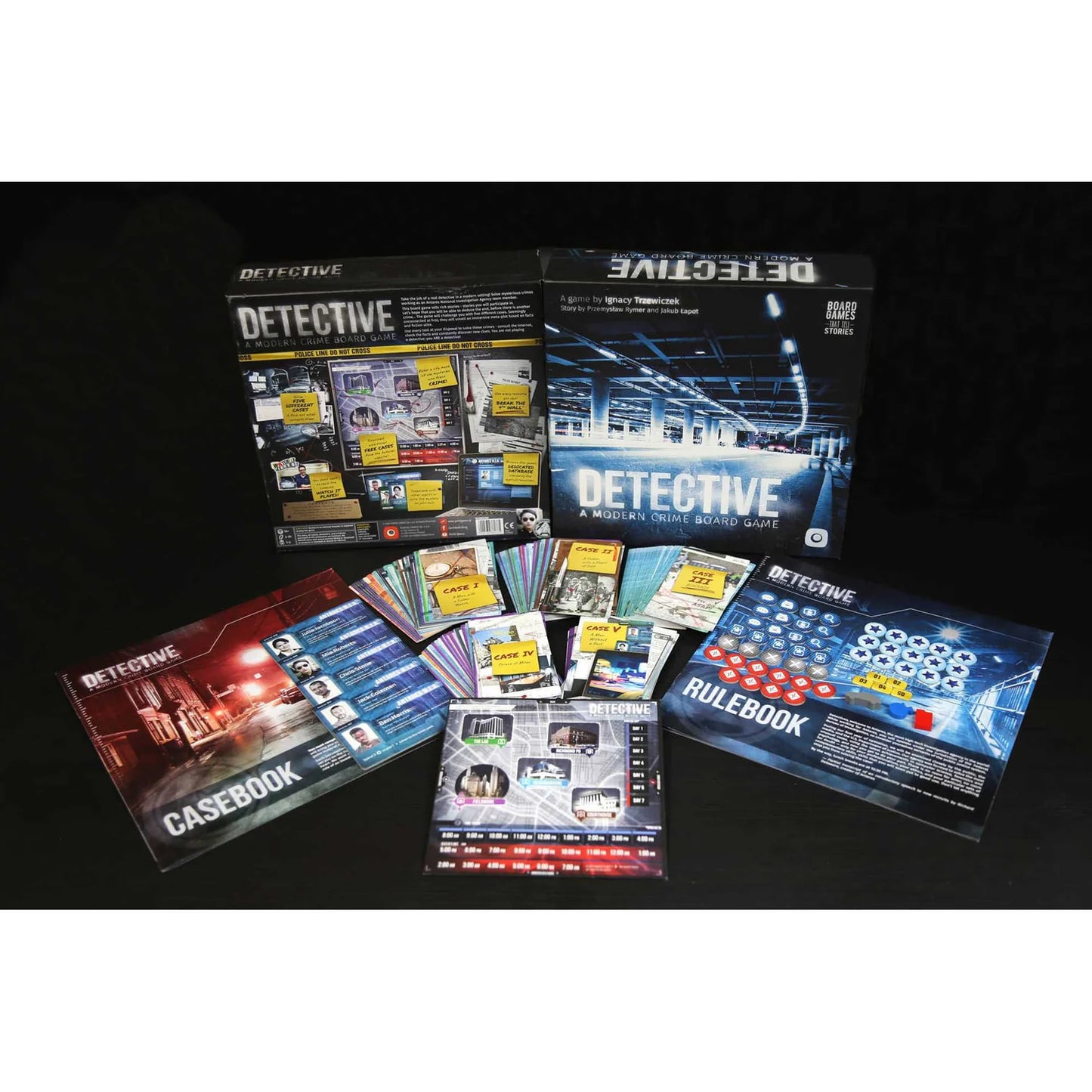 Detective A Modern Crime Board Game Contents- Tabletop Gaming
