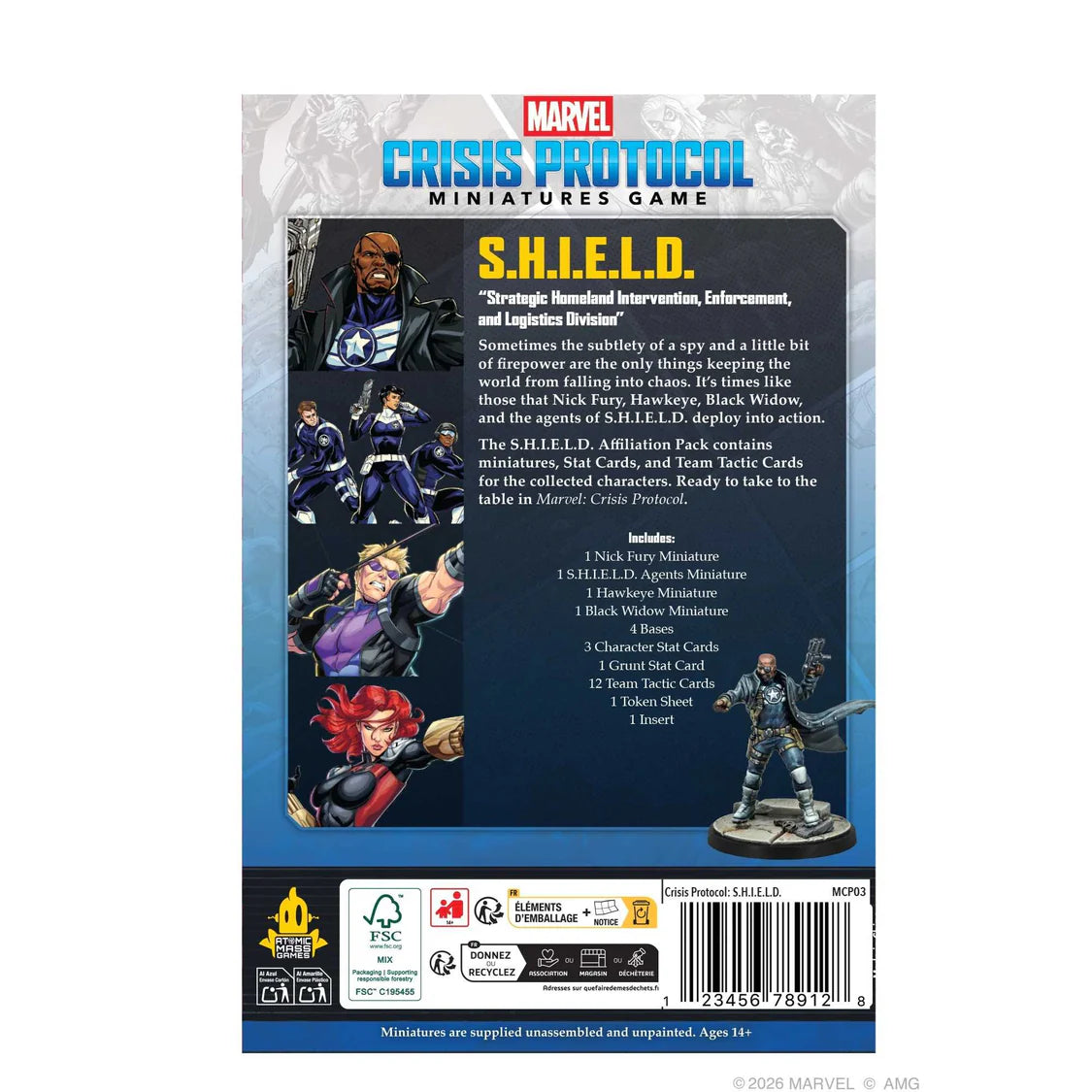 Marvel: Crisis Protocol - S.H.I.E.L.D Affiliation Pack-Table Top Gaming