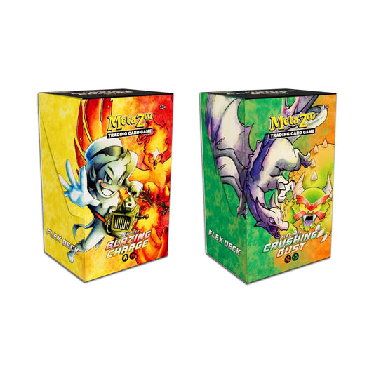 MetaZoo Flex Deck Assorted Display (Crushing Gust and Blazing Charge)-Tabletop Gaming