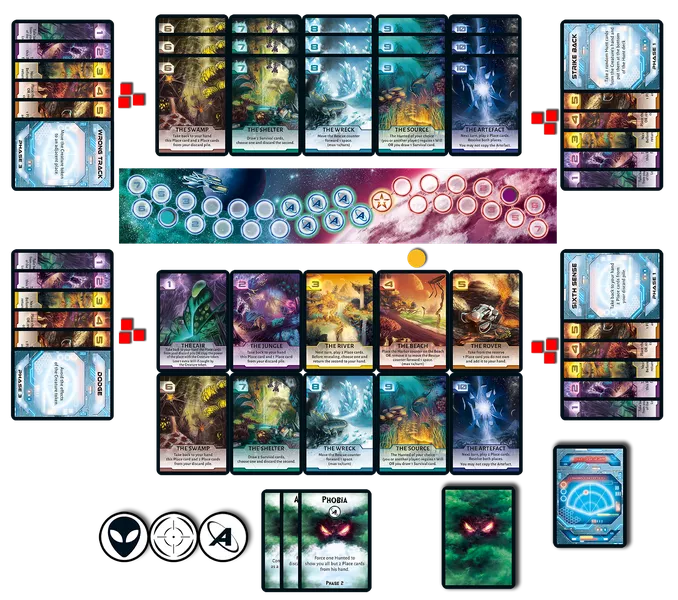Not Alone Card Game Contents - Tabletop Gaming