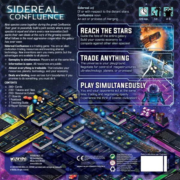Sidereal Confluence Card Game Back - Tabletop Gaming