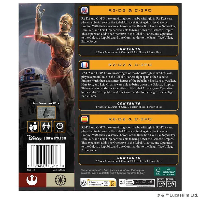 Star Wars: Legion - R2-D2 & C-3P0 Operative Expansion- Table Top Gaming