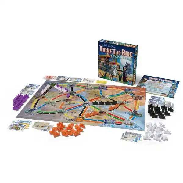 Ticket to Ride Ghost Train Board Game Contents - Tabletop Gaming