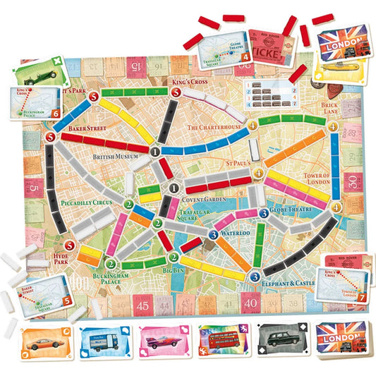 Ticket to Ride London Board Game Contents - Tabletop Gaming