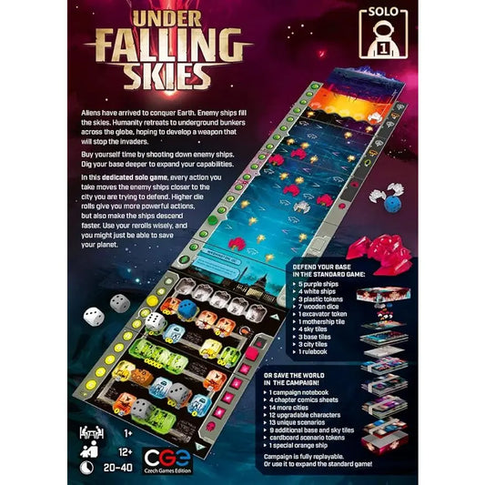 Under Falling Skies Board Game Board - Tabletop Gaming