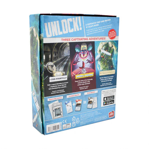 Unlock Escape Adventures Card Game Back - Tabletop Gaming