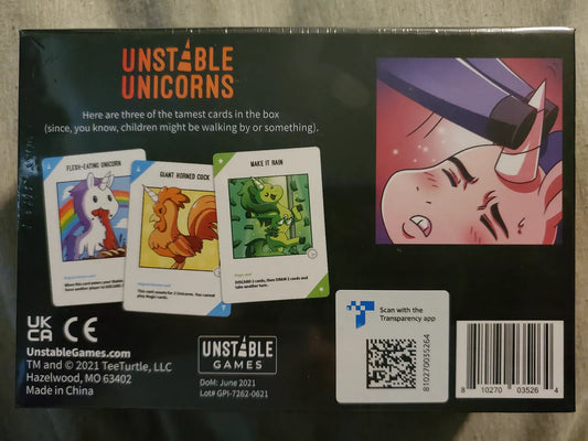 Unstable Unicorns NSFW Base Game 2 - Tabletop Gaming