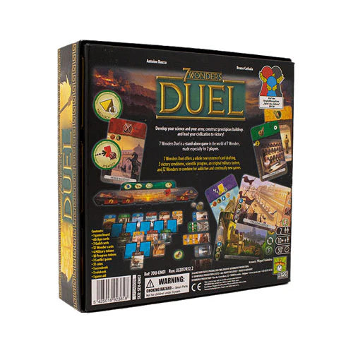 7 Wonders Duel Board Game Back - Tabletop Gaming