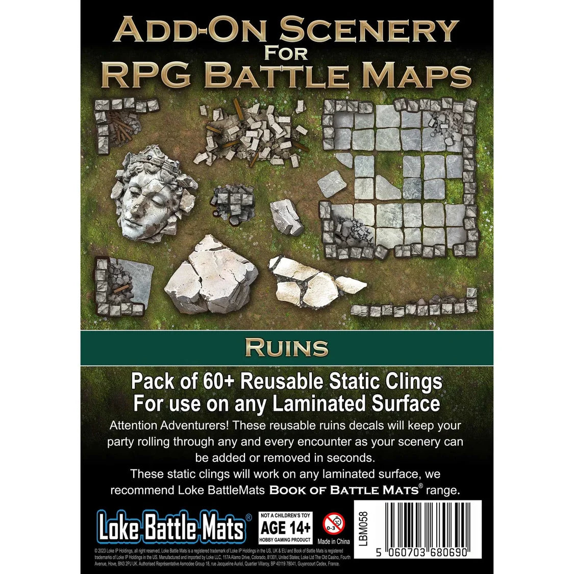 Add-On Scenery For RPG Battle Maps: Ruins-Tabletop Gaming