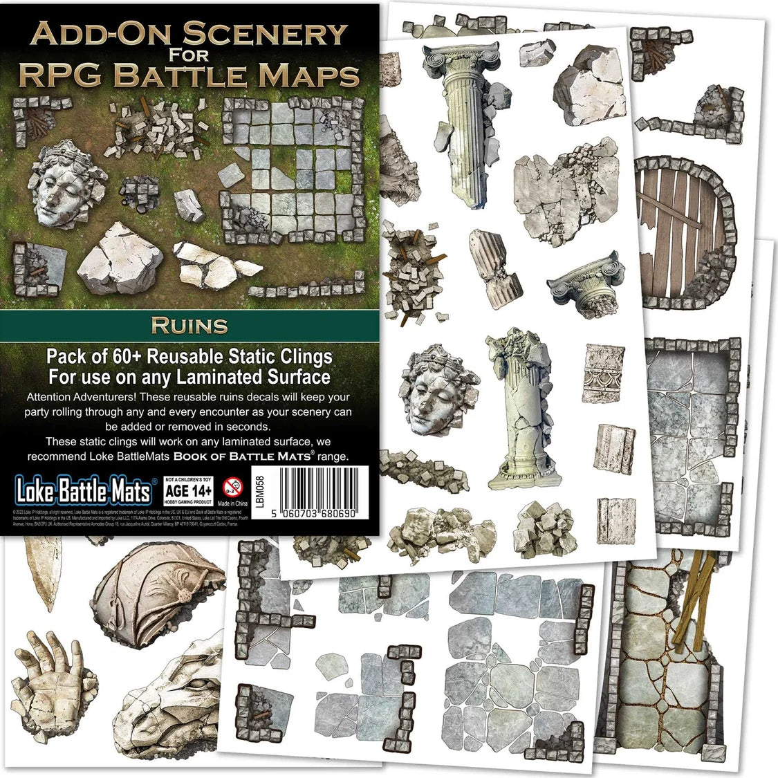 Add-On Scenery For RPG Battle Maps: Ruins-Tabletop Gaming