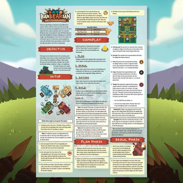 Barbearian Battlegrounds Board Game Contents 2 - Tabletop Gaming