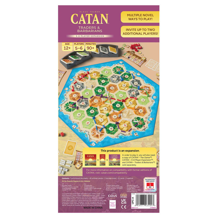 CATAN Traders & Barbarians: 5-6 Player Expansion (6th Edition)- Table Top Gaming 