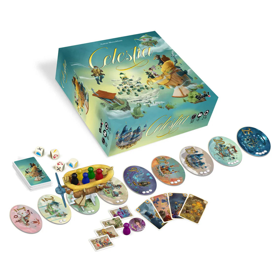 Celestia Board Game Contents - Tabletop Gaming
