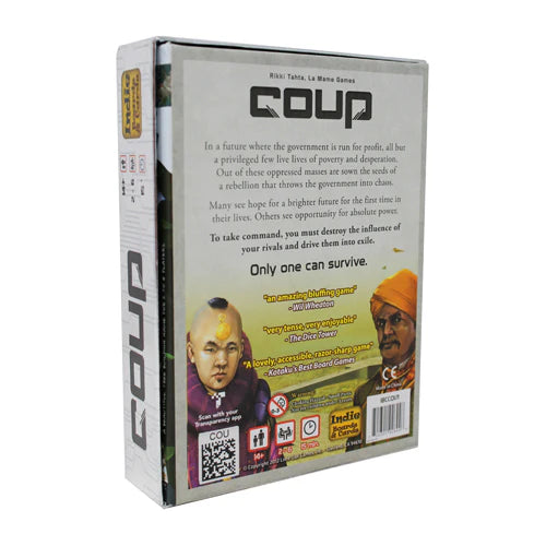 Coup Card Game Back - Tabletop Gaming
