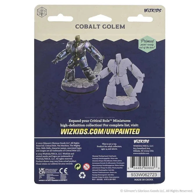 Critical Role Unpainted Miniatures: Cobalt Golem 2 - Tabletop Gaming