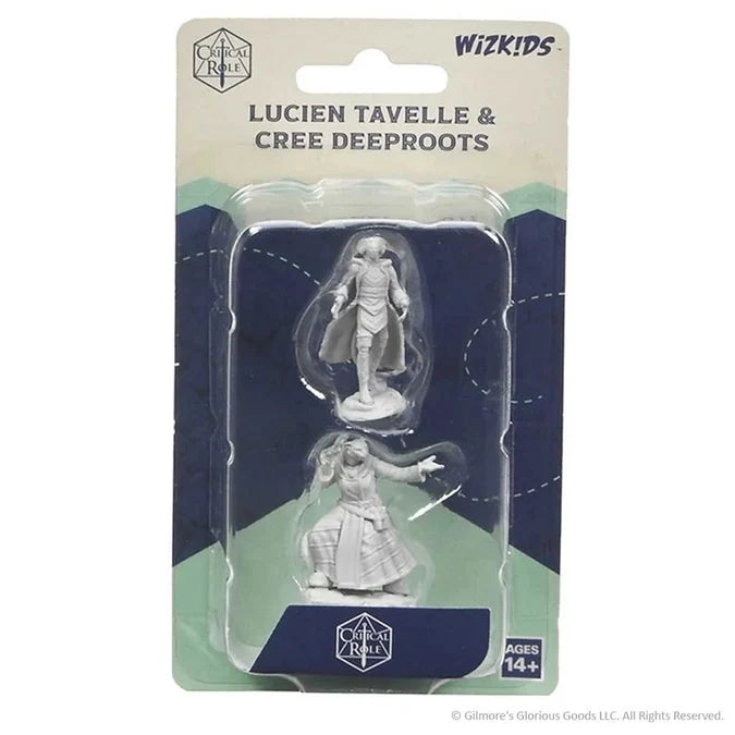 Critical Role Unpainted Miniatures: Lucien Tavelle & Cree Deeproots - Tabletop Gaming