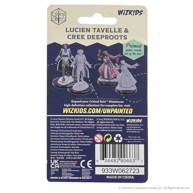 Critical Role Unpainted Miniatures: Lucien Tavelle & Cree Deeproots 2 - Tabletop Gaming
