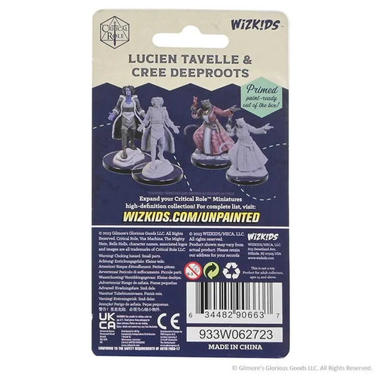 Critical Role Unpainted Miniatures: Lucien Tavelle & Cree Deeproots 2 - Tabletop Gaming