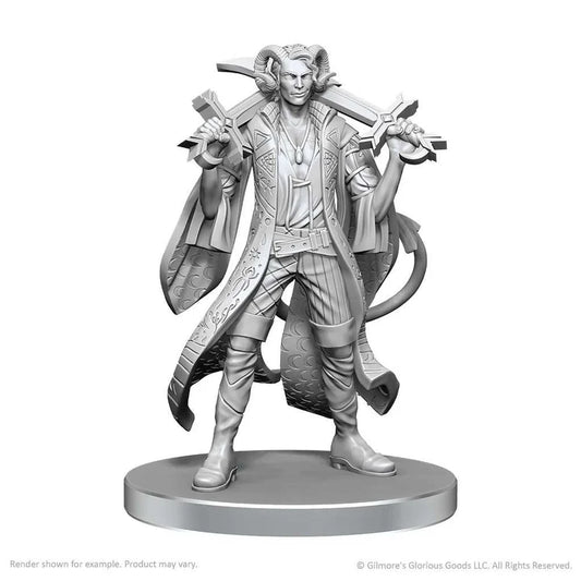 Critical Role Unpainted Miniatures: Mollymauk Tealeaf & Caduceus Clay - Tabletop Gaming