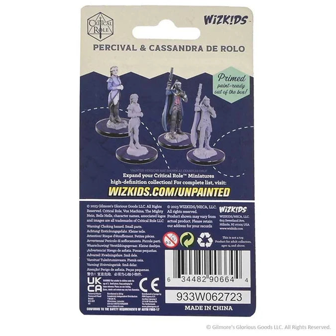 Critical Role Unpainted Miniatures: Percival & Cassandra De Rolo 2 - Tabletop Gaming