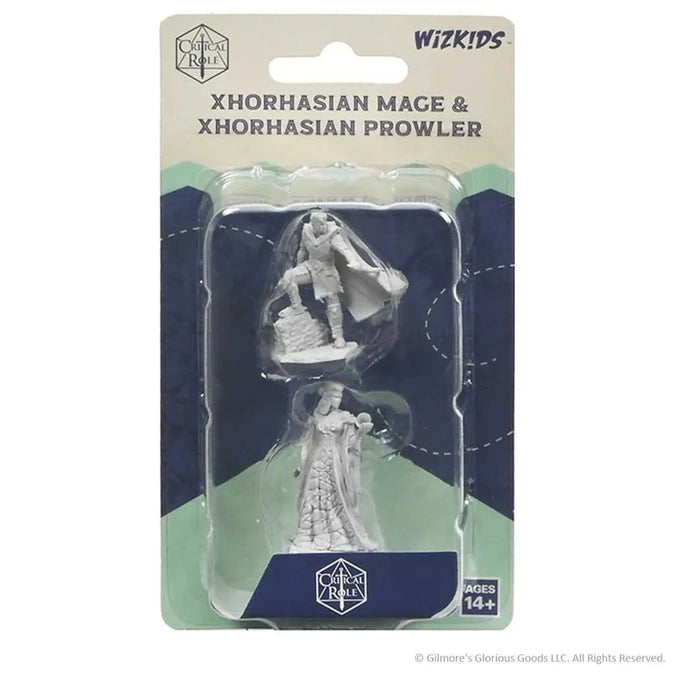Critical Role Unpainted Miniatures: Xhorhasian Mage & Xhorhasian Prowler - Tabletop Gaming