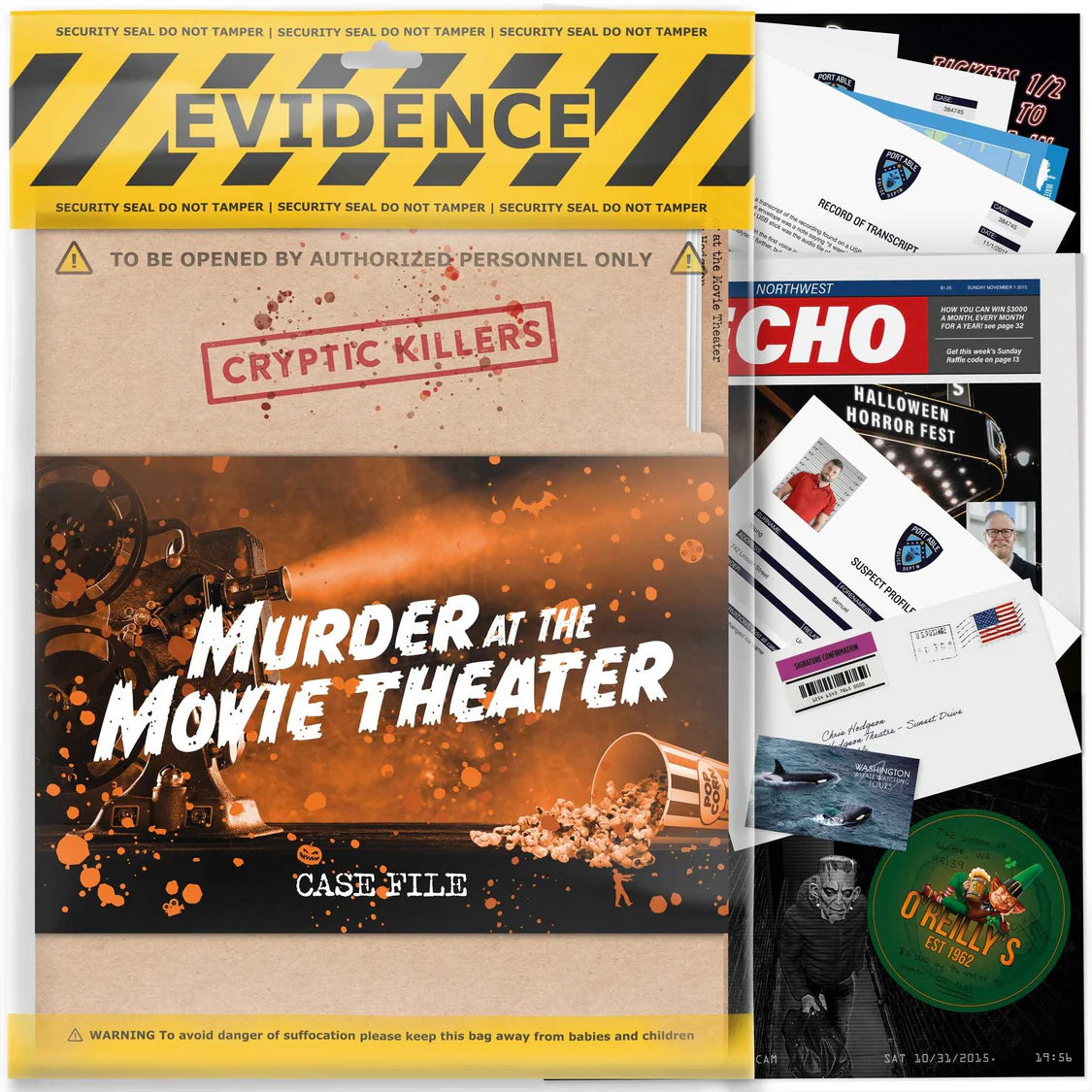 Cryptic Killers - Murder at the Movie Theatre-Tabletop Gaming