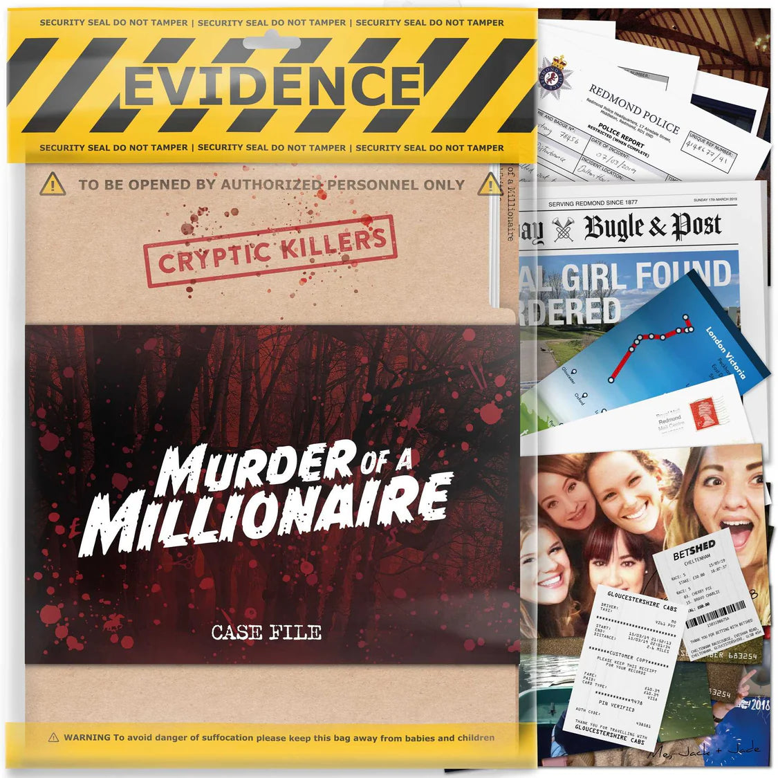 Cryptic Killers - Murder of a Millionaire-Tabletop Gaming