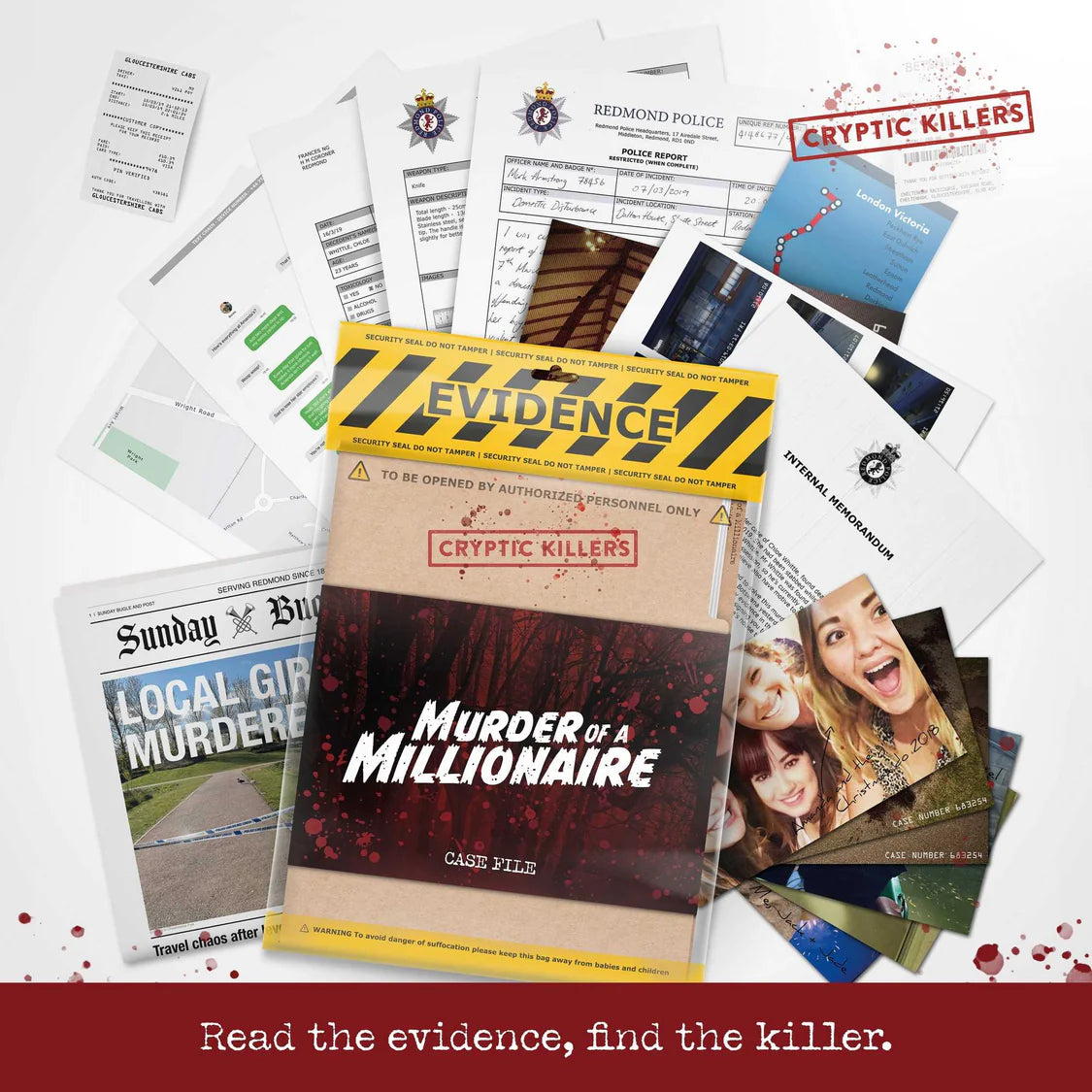 Cryptic Killers - Murder of a Millionaire-Tabletop Gaming