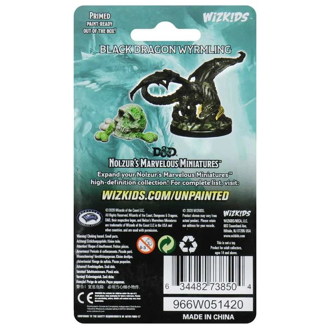 D&D Nolzur's Marvelous Unpainted Miniatures: Black Dragon Wyrmling 2 - Tabletop Gaming
