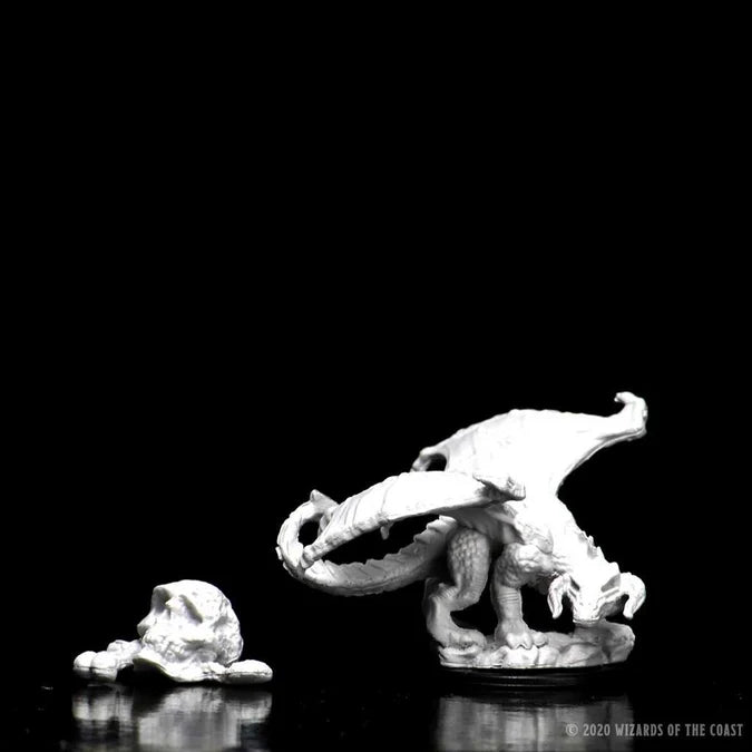 D&D Nolzur's Marvelous Unpainted Miniatures: Black Dragon Wyrmling 3 - Tabletop Gaming