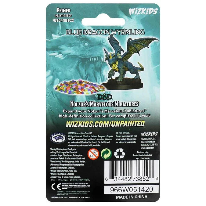 D&D Nolzur's Marvelous Unpainted Miniatures: Blue Dragon Wyrmling 2 - Tabletop Gaming