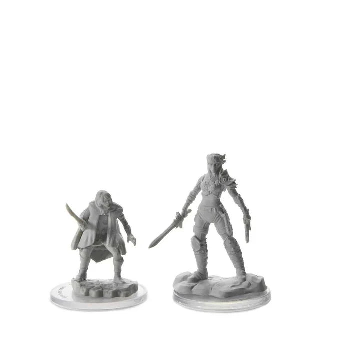 D&D Nolzur's Marvelous Unpainted Miniatures: Elf Rogue & Half-Elf Rogue Protégé 3 - Tabletop Gaming