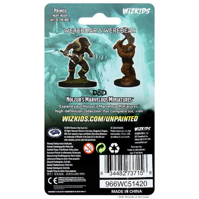 D&D Nolzur's Marvelous Unpainted Miniatures: Wereboar & Werebear 2 - Tabletop Gaming