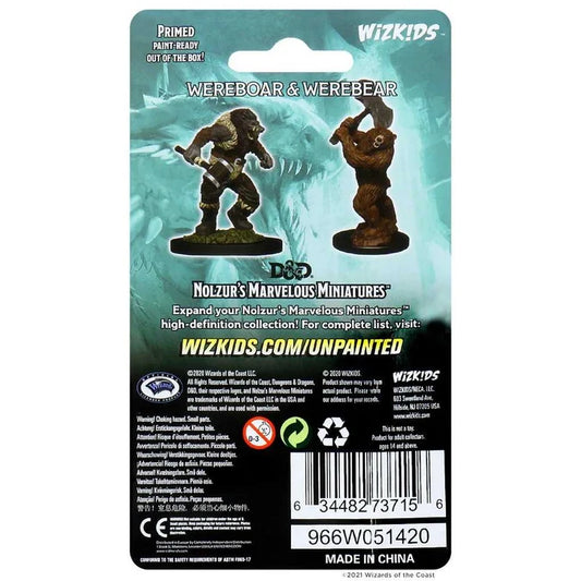 D&D Nolzur's Marvelous Unpainted Miniatures: Wereboar & Werebear 2 - Tabletop Gaming