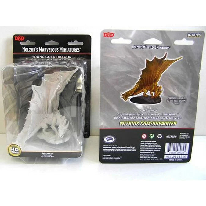 D&D Nolzur's Marvelous Unpainted Miniatures: Young Gold Dragon 2 - Tabletop Gaming
