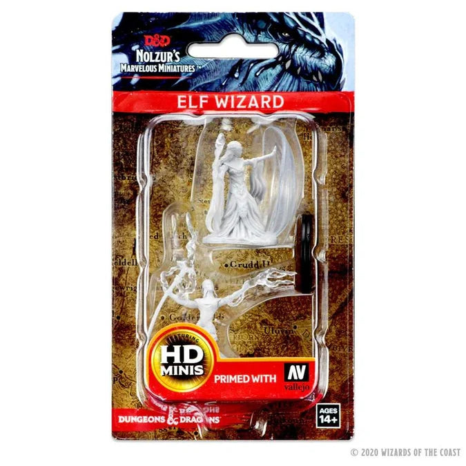 D&D Unpainted Miniatures: Elf Female Wizard - Tabletop Gaming