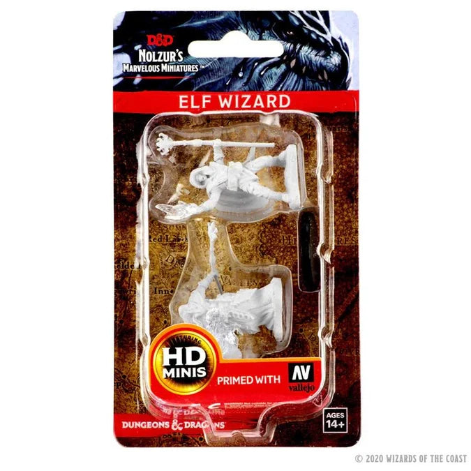 D&D Unpainted Miniatures: Elf Male Wizard - Tabletop Gaming