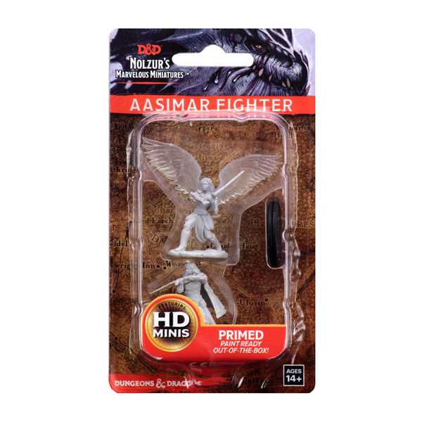 D&D Unpainted Miniatures: Female Aasimar Fighter - Tabletop Gaming