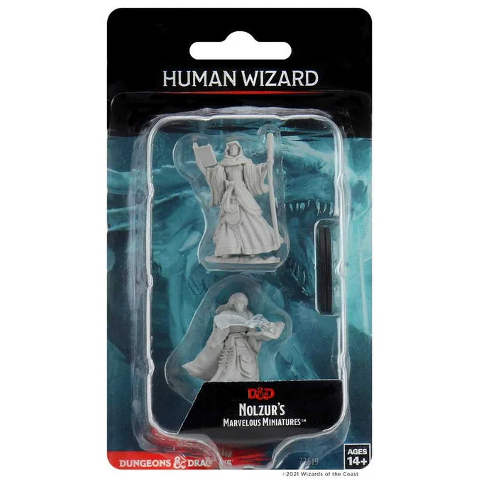 D&D Unpainted Miniatures: Human Female Wizard - Tabletop Gaming