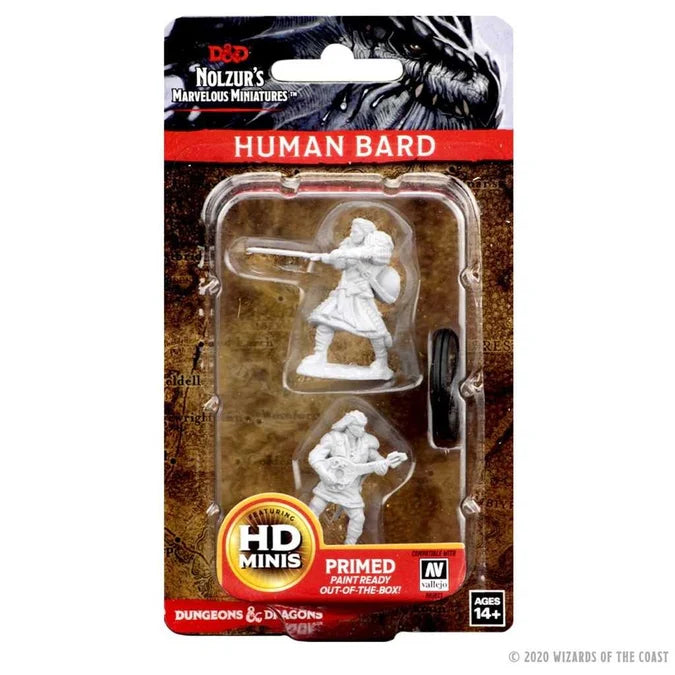 D&D Unpainted Miniatures: Human Male Bard - Tabletop Gaming