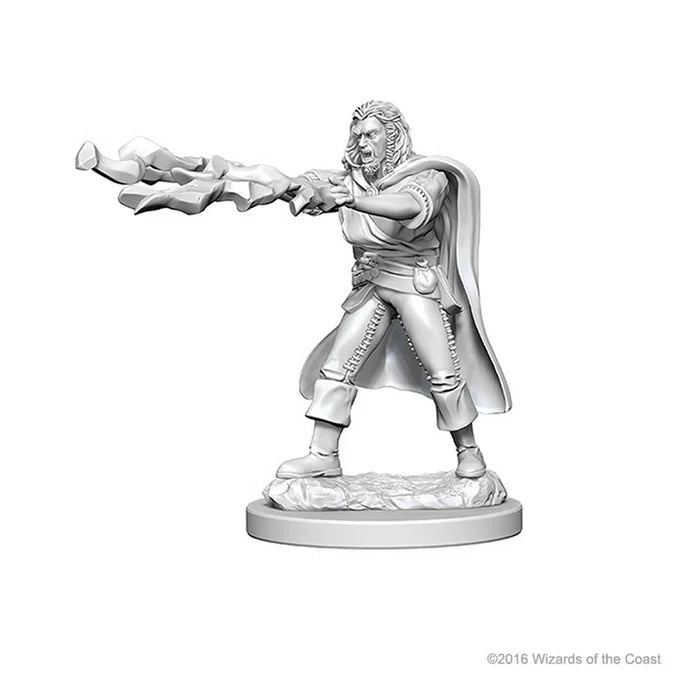 D&D Unpainted Miniatures: Human Male Sorcerer - Tabletop Gaming