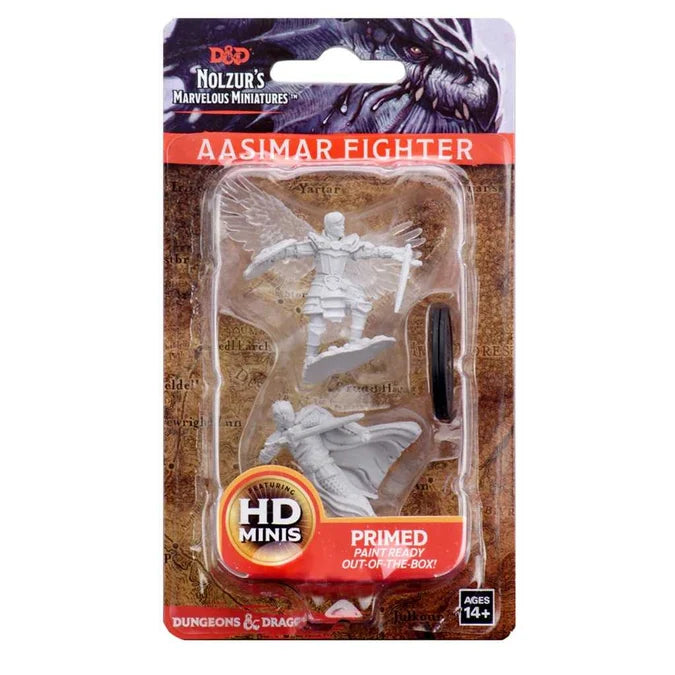 D&D Unpainted Miniatures: Male Aasimar Fighter - Tabletop Gaming