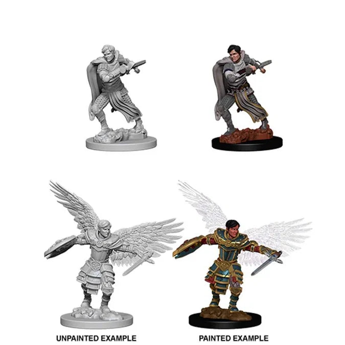 D&D Unpainted Miniatures: Male Aasimar Fighter 3 - Tabletop Gaming
