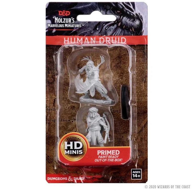 D&D Unpainted Miniatures: Male Human Druid - Tabletop Gaming