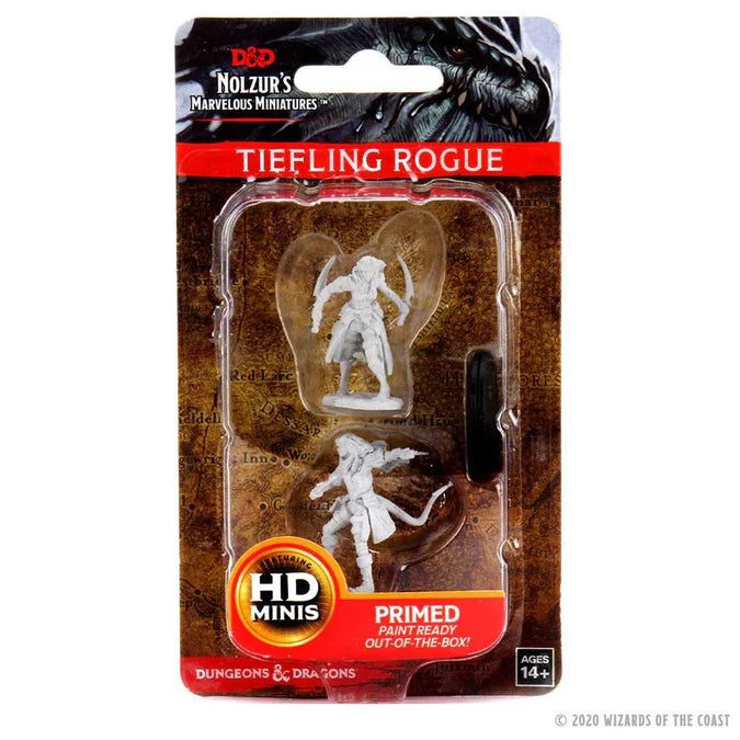 D&D Unpainted Miniatures: Tiefling Female Rogue - Tabletop Gaming