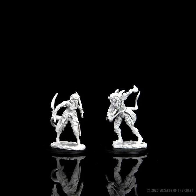 D&D Unpainted Miniatures: Tiefling Female Rogue 3 - Tabletop Gaming